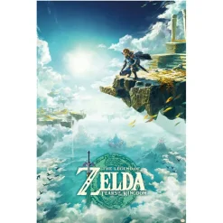 Poster La Légende de Zelda bleu 91,5x61cm