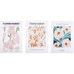 Poster papier x3 thème floral 30x40cm (3 modèles)