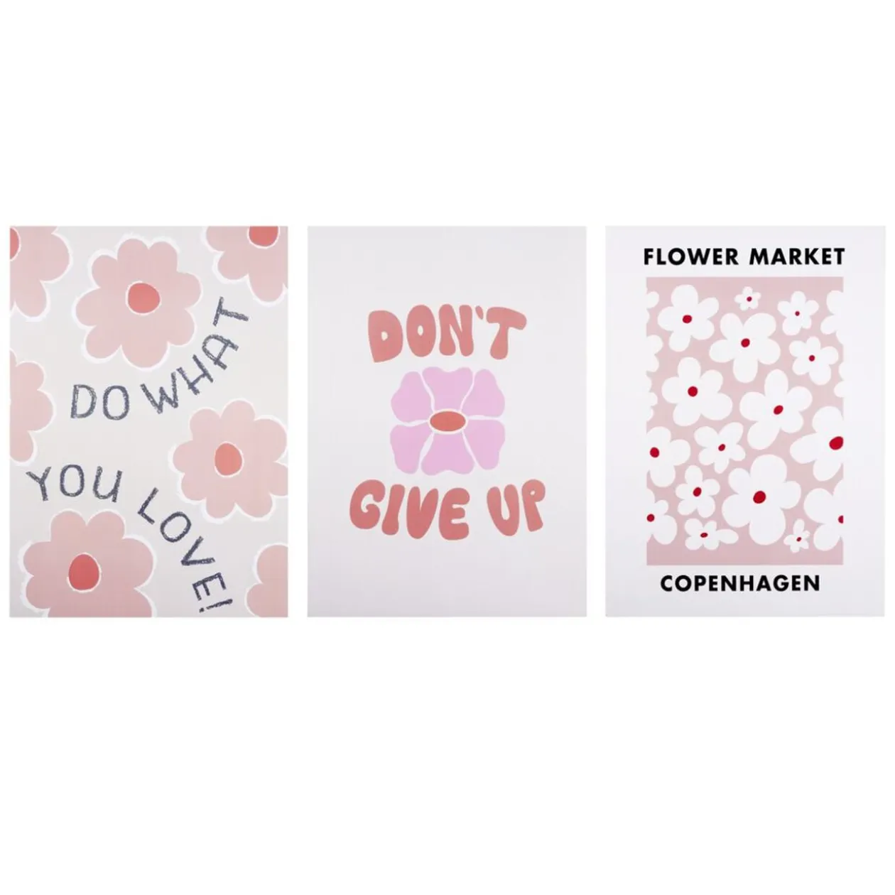 Poster papier x3 thème floral 30x40cm (3 modèles)