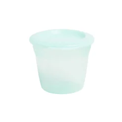 Pot avec couvercle pour snack en plastique rose 110ml (lot de 3)