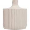 Pot à coton plastique rose effet rainuré Ø9xH10cm