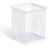 Pot à crayon métal mesh noir ou blanc 8x8cm