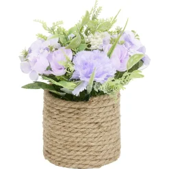 Pot décor lin fleur artificielle Ø23xH22cm < Gifi Clearance