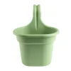 Pot de fleurs pour balcon plastique jaune 20,5x16xH26cm