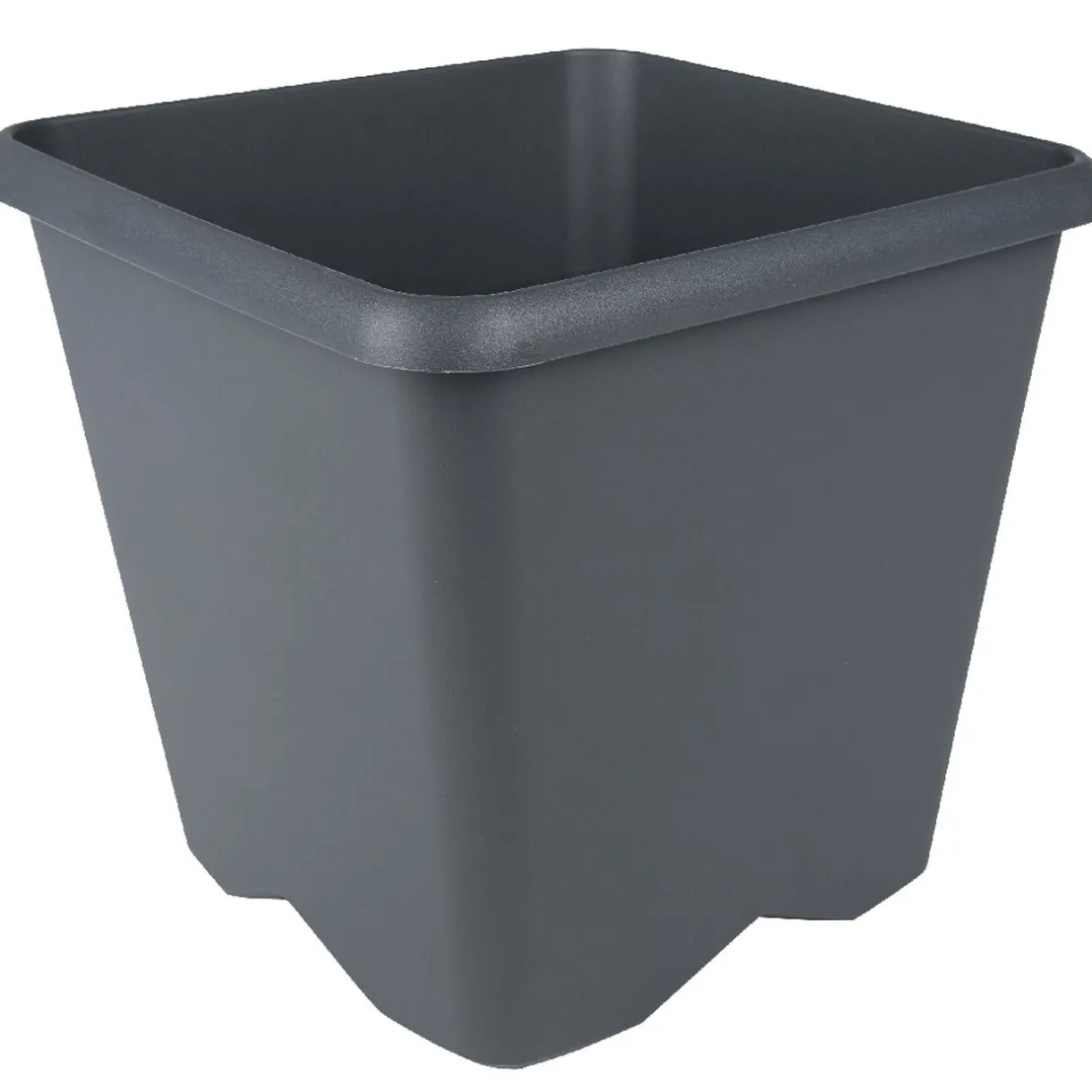 Pot de jardin carré Chorus gris anthracite 15,2 L < Gifi