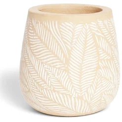 Pot de jardin terre cuite motif fleur blanche Ø20xH20cm < Gifi Best