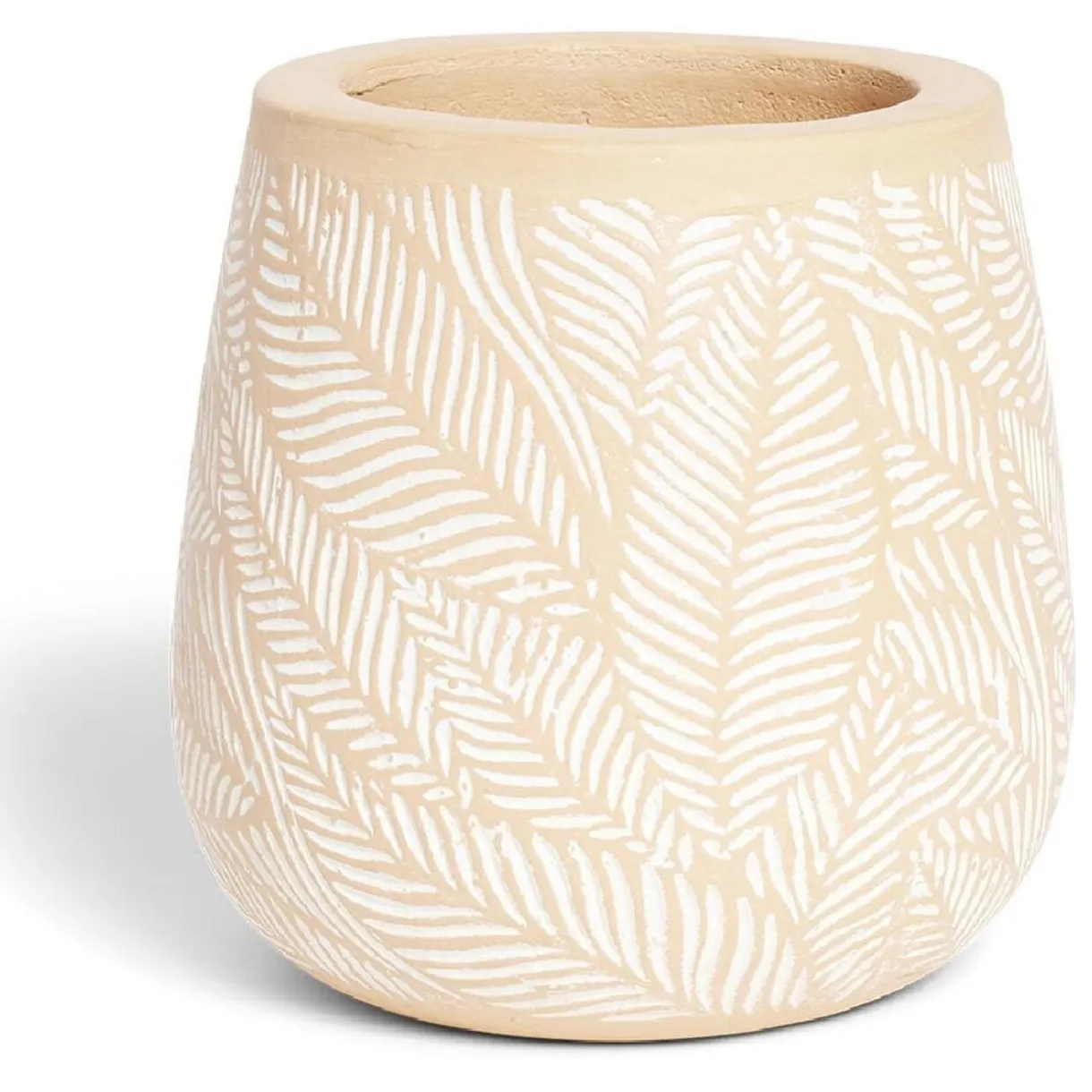 Pot de jardin terre cuite motif fleur blanche Ø20xH20cm < Gifi Best