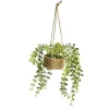 Pot de plante verte artificielle tombante Ø9xH30cm (3 modèles)