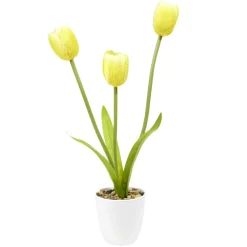 Pot de 3 tulipes artificielles Ø12xH30cm