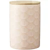 Pot en céramique à motif rose avec couvercle en bois H14 cm < Gifi New