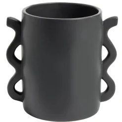 Pot en céramique noir avec multi anses 11x13xH8cm < Gifi New