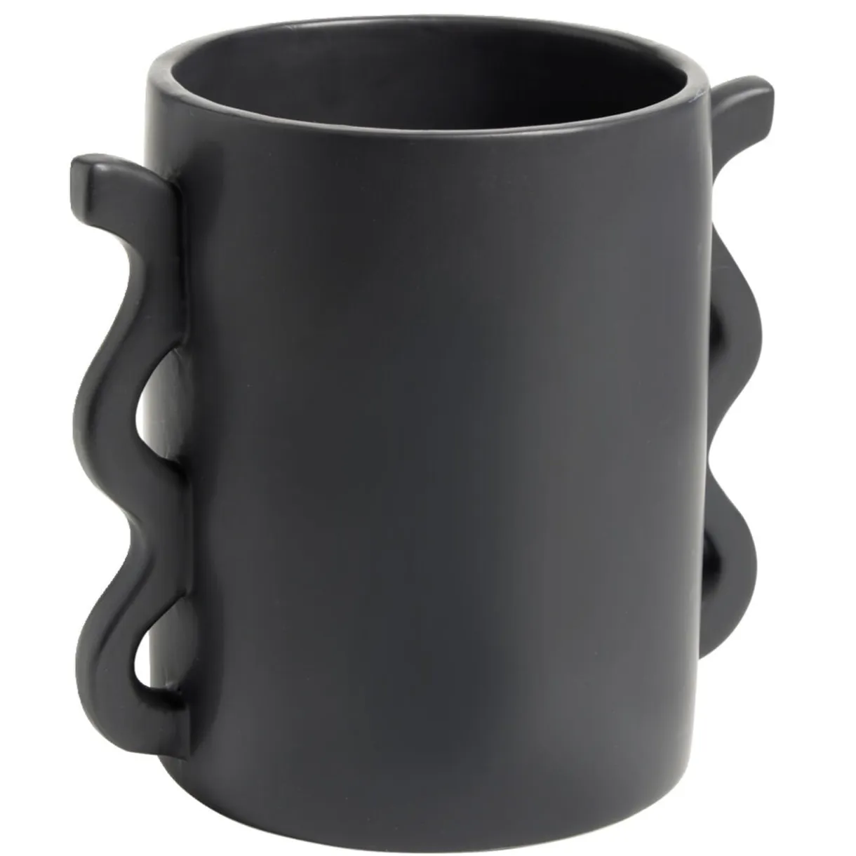 Pot en céramique noir avec multi anses 11x13xH8cm < Gifi New