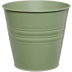 Pot en métal vert petit modèle Ø16xH13cm < Gifi New