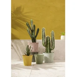 Pot en métal vert petit modèle Ø16xH13cm < Gifi New