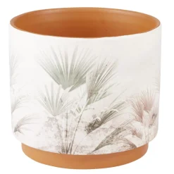Pot en terre cuite imprimée Ø14xH12cm (4 modèles)