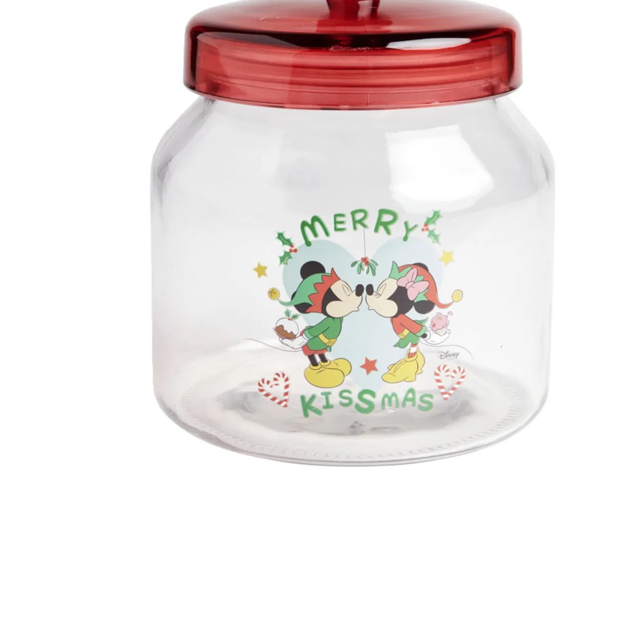 Pot en verre Disney Mickey Merry Kissmas avec couvercle Ø16xH20cm < Gifi Best
