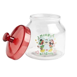Pot en verre Disney Mickey Merry Kissmas avec couvercle Ø16xH20cm < Gifi Best