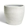Pot fibre d'argile blanc Ø45xH41cm