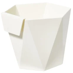 Pot hexagonal clipsable plastique blanc ivoire Ø12xH13cm < Gifi Best