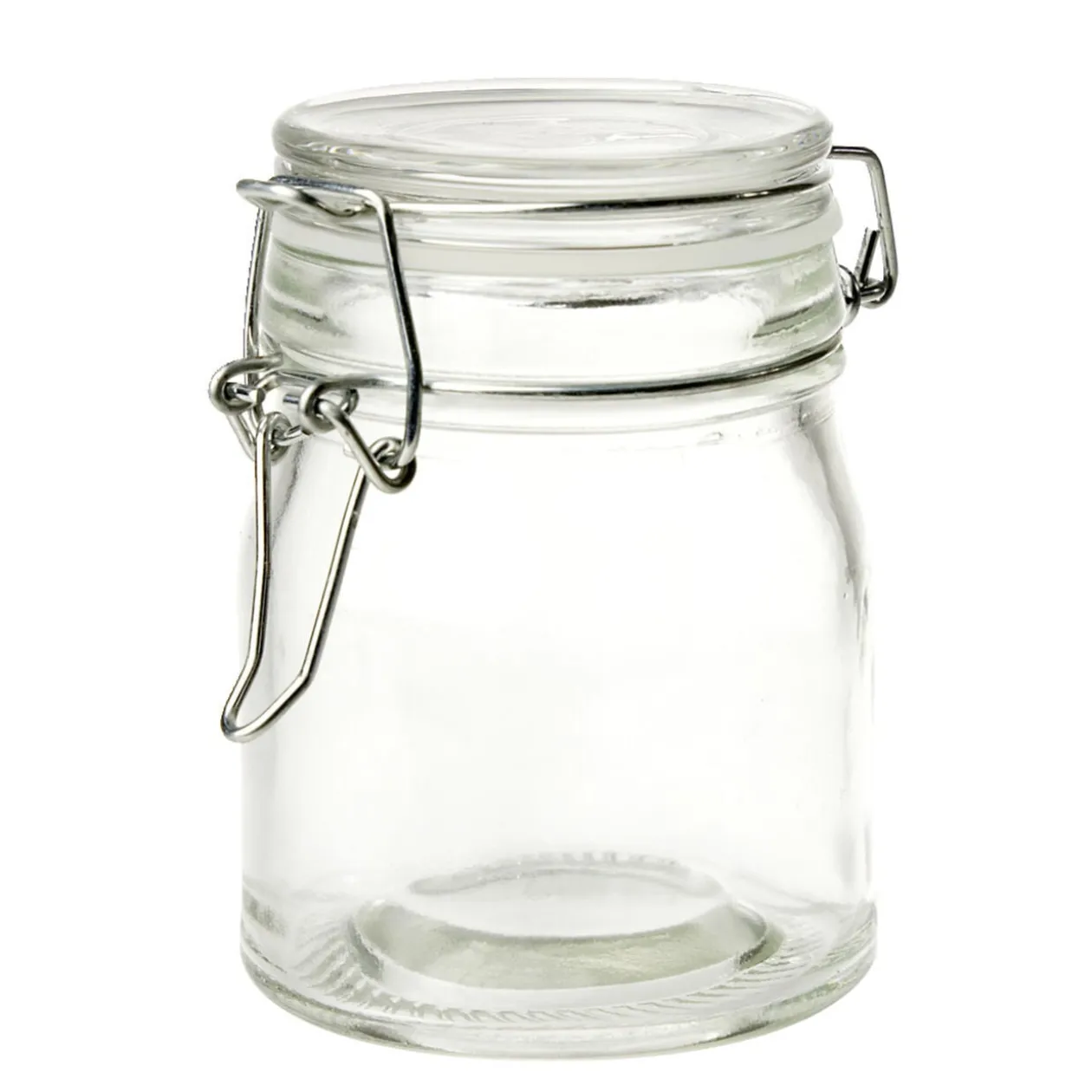 Pot à épices en verre avec fermeture mécanique Ø6,5xH9,5cm