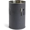 Pot range-couverts Ø10xH.15cm inox finition gris crocodile < Gifi New