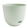 Pot rond avec réserve d'eau plastique vert Ø29,5xH25,8cm