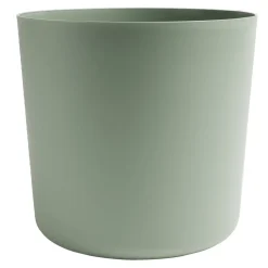 Pot rond cylindrique plastique vert sauge Ø40xH38cm