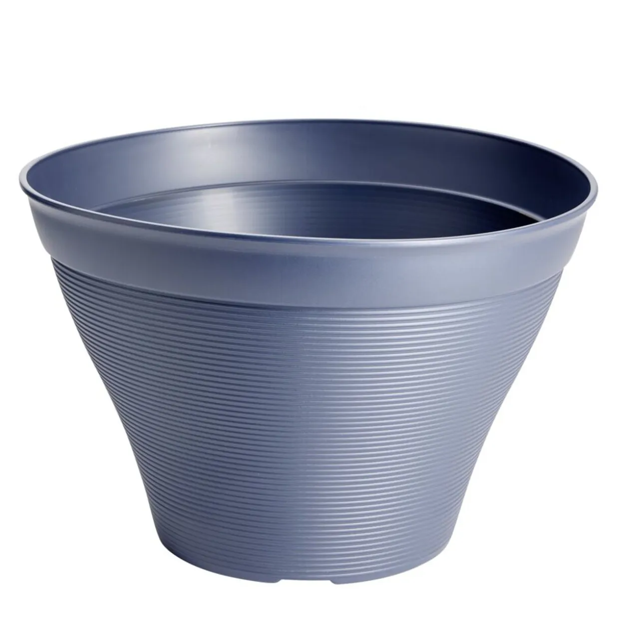 Pot rond pour plante en plastique gris Ø45xH30cm