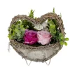 Pot rotin design coeur fleur artificielle < Gifi Outlet