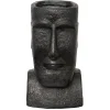 Pot statue île de Pâques noir H40cm < Gifi Clearance