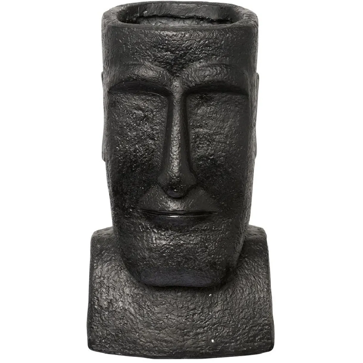 Pot statue île de Pâques noir H40cm < Gifi Clearance