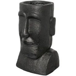 Pot statue île de Pâques noir H40cm < Gifi Clearance