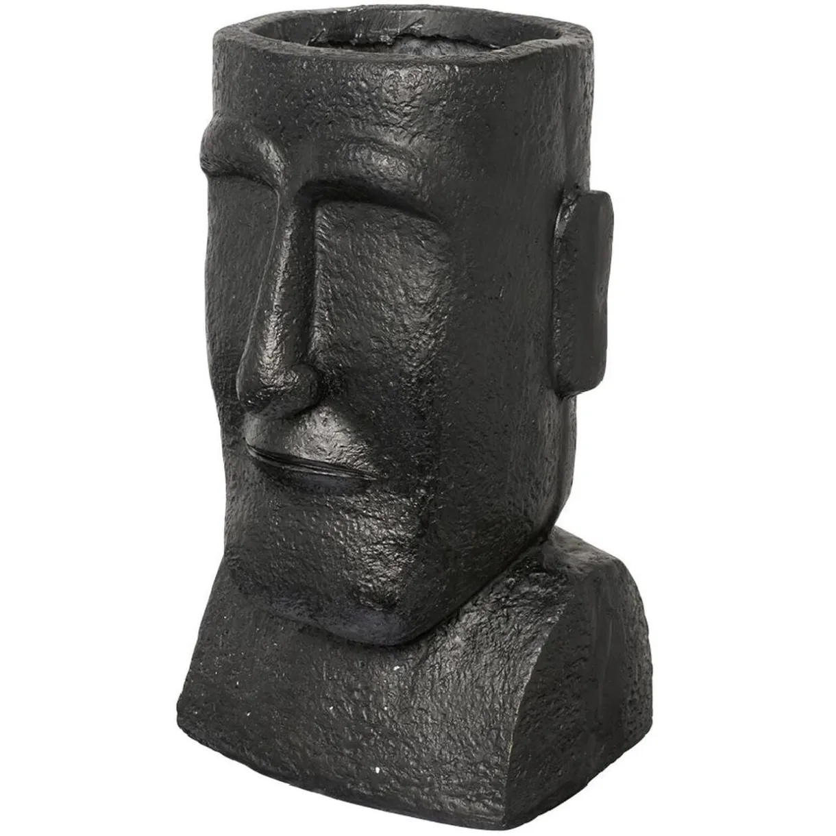 Pot statue île de Pâques noir H40cm < Gifi Clearance