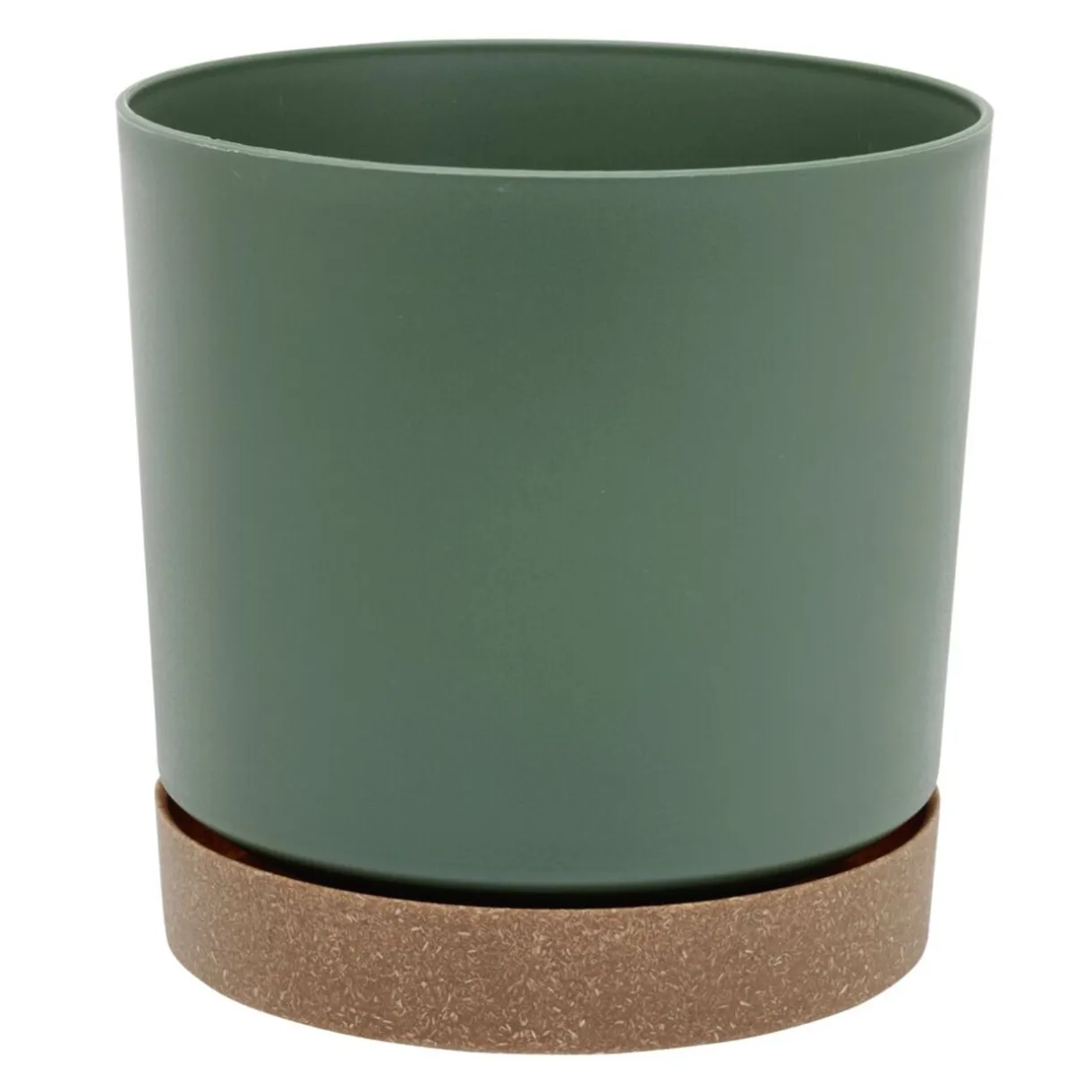 Pot tubo plastique vert et marron Ø13xH13cm < Gifi Hot