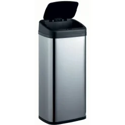 Poubelle automatique grise et noire 40 L
