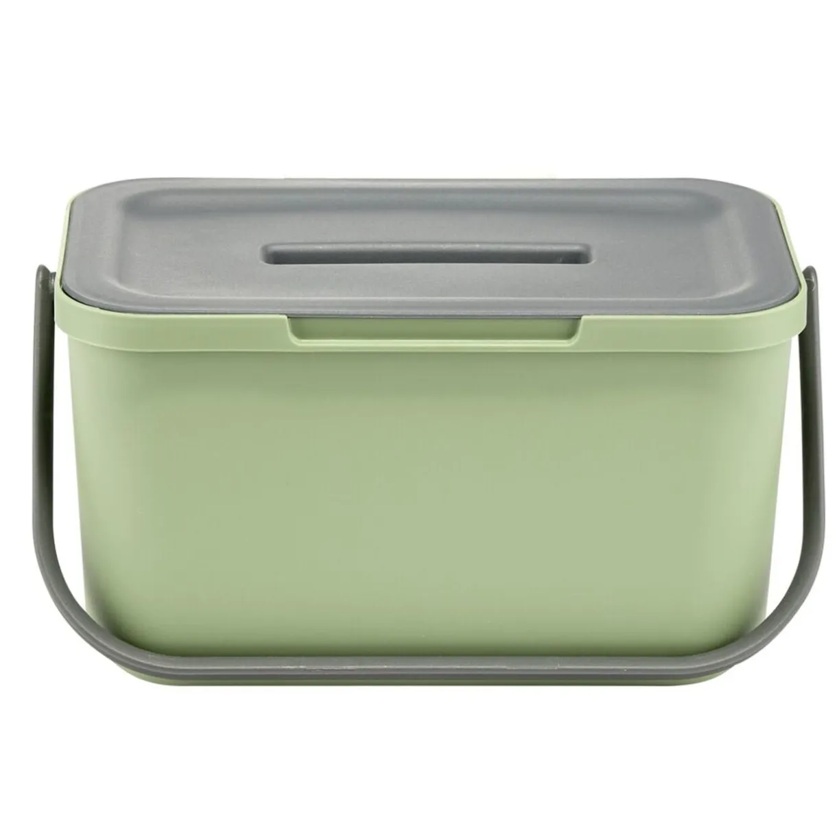Poubelle compost de porte 4L plastique gris et vert 25,5x16,5xH14cm < Gifi Clearance