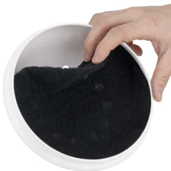 Poubelle à compost 5L avec filtre à charbon métal blanc Ø19xH22,5cm < Gifi