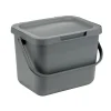 Poubelle compost à poser 6L plastique gris 25,5x19xH18,5cm
