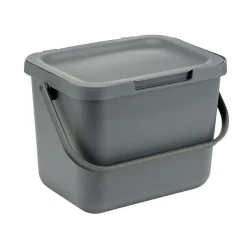 Poubelle compost à poser 6L plastique gris 25,5x19xH18,5cm