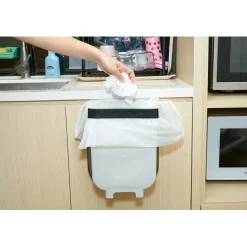 Poubelle de porte amovible et rétractable 8 L gris < Gifi New
