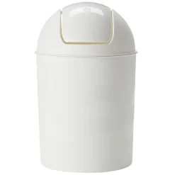 Poubelle de salle de bain en plastique blanc 6L