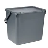 Poubelle de tri 25L plastique gris 38,5x29,5xH34cm < Gifi Best