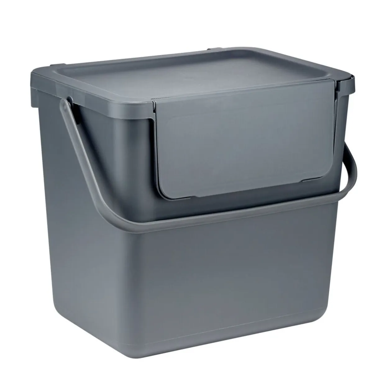 Poubelle de tri 25L plastique gris 38,5x29,5xH34cm < Gifi Best