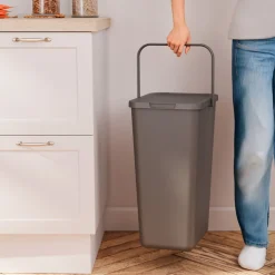 Poubelle de tri 32L plastique gris 34x28xH53cm < Gifi Sale