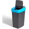 Poubelle de tri pour papier 35L plastique bleu et noir < Gifi Clearance