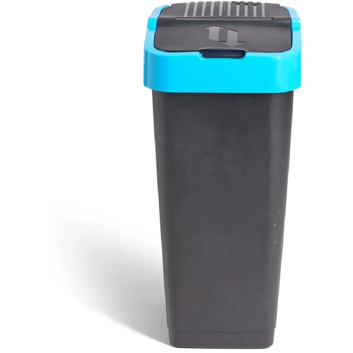 Poubelle de tri pour papier 60L plastique bleu et noir < Gifi Best