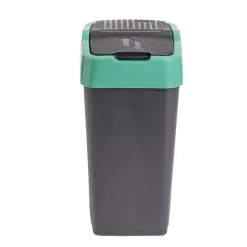 Poubelle de tri pour verre 18L plastique vert et noir < Gifi New