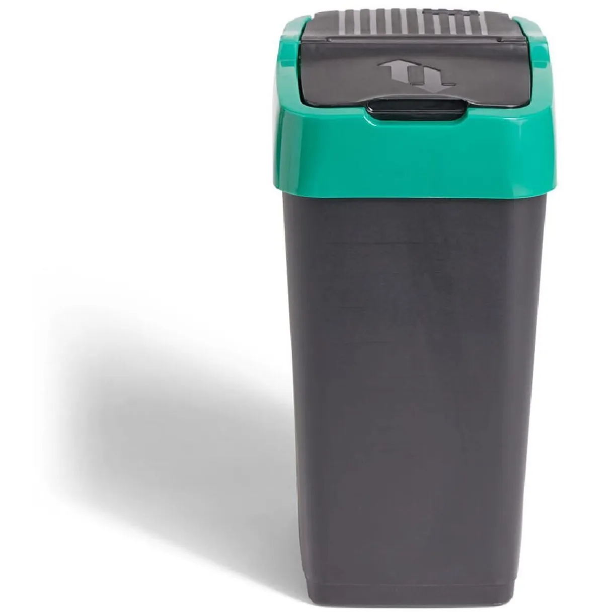 Poubelle de tri pour verre 18L plastique vert et noir < Gifi New