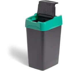 Poubelle de tri pour verre 18L plastique vert et noir < Gifi New