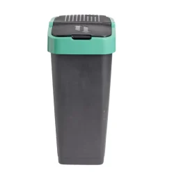 Poubelle de tri pour verre 60L plastique vert et noir < Gifi Best